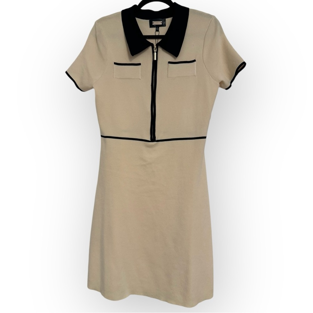 ALEXIA ADMOR Francine Knit Fit And Flare Dress, Size Large, Ivory, NEW - Picture 6 of 15